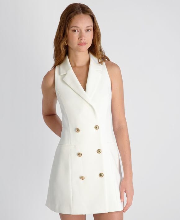French Connection Dresses & Skirts - French Connection Whisper Double-Breasted Collared V-Neck Mini Dress Size 6 3650